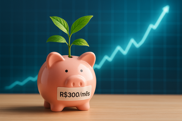 investir 300 reais por mês